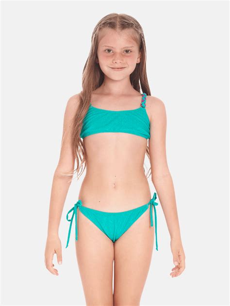 Cotazur Bikini With Braided Shoulder Straps Junior Swimwear Nencini