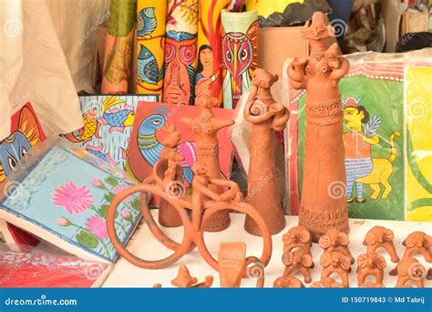 Beautiful Paintings Terracotta Doll Toys Stock Image Image Of