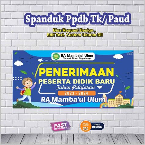 Jual Spanduk Baner Ppdb Tk Paud Custom Desain Shopee Indonesia