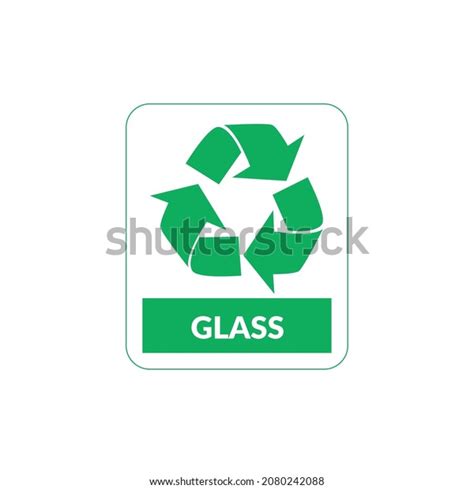 Vector Illustration Glass Recycling Symbol Vector Stock Vector Royalty