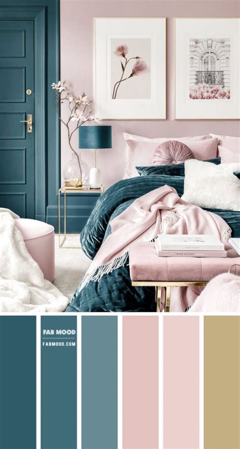 20 Best Bedroom Colour Combination Ideas Blue Teal And Blush Bedroom