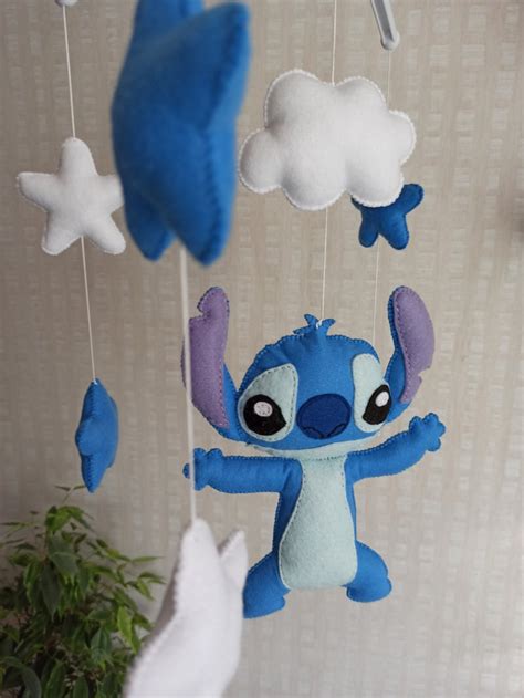 Lilo And Stitch Baby Crib Mobilefelt Nursery Decormobiles Etsy