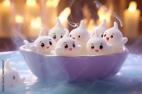 A Ghostly Gathering Takes Place In This Shot As Ethereal Marshmallow