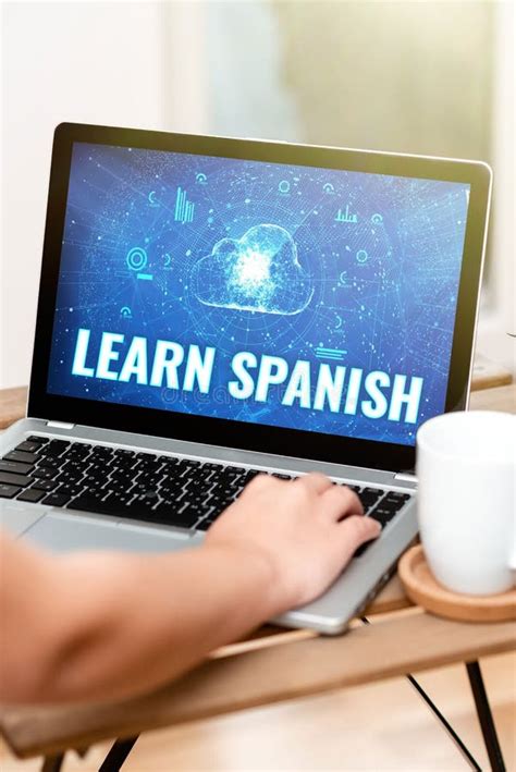 Conceptual Display Learn Spanish Word Written On To Train Writing And