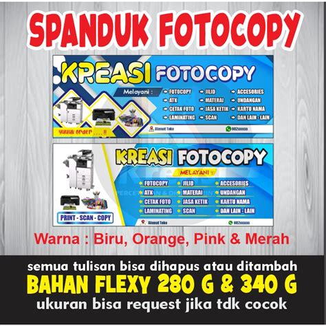 Jual SPANDUK FOTOCOPY Banner Fotocopy Shopee Indonesia