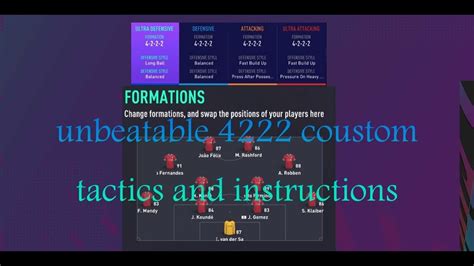 BEST 4222 CUSTOM TACTICS ON FIFA 21 ULTIMATE TEAM YouTube