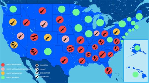 Carte interactive de la peine de mort aux États Unis où et comment est