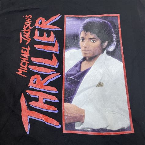 Michael Jackson Thriller T Shirt King Of Pop Mens Size Large Short Sleeve Black Ebay