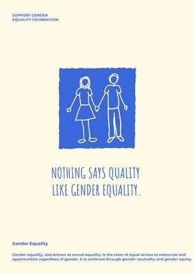 Free Custom Printable Gender Equality Poster Templates Canva