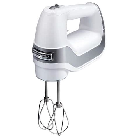 Hamilton Beach Professional Speed White Hand Mixer With Stainless