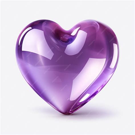 Premium Ai Image Purple Heart Icon