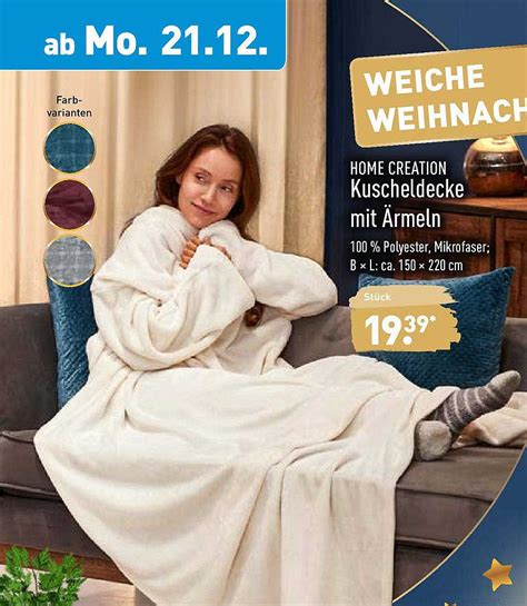 Home Creation Kuscheldecke Mit ärmeln Angebot bei ALDI Nord 1Prospekte de