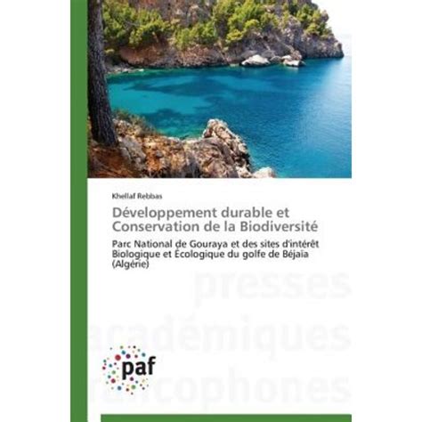 Developpement Durable Et Conservation De La Biodiversite Paperback