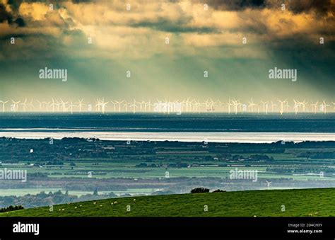 Walney Offshore Wind Farm Irish Sea UK 9th Oct 2020 View Of The