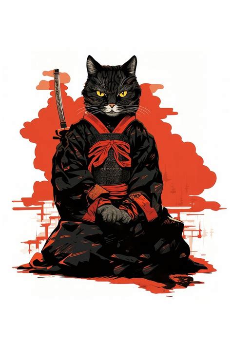 Edo Era Shogun Cat Sword Premium Photo Illustration Rawpixel