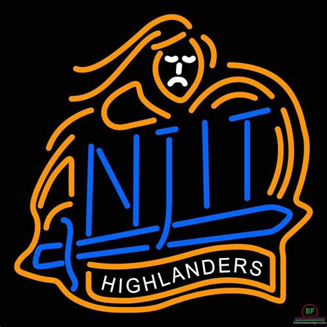 Njit Highlanders Neon Sign Ncaa Teams Neon Light Diy Neon Signs