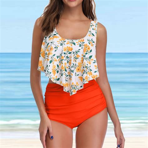 Snowsong Swim Suits Bikini Sets Print Ruched Two Swimsuit Piece Set