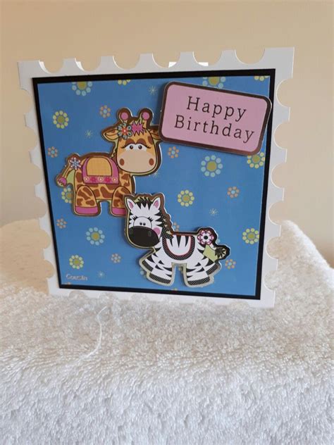 Birthday card; kids; animals | Birthday cards, Cards, Birthday