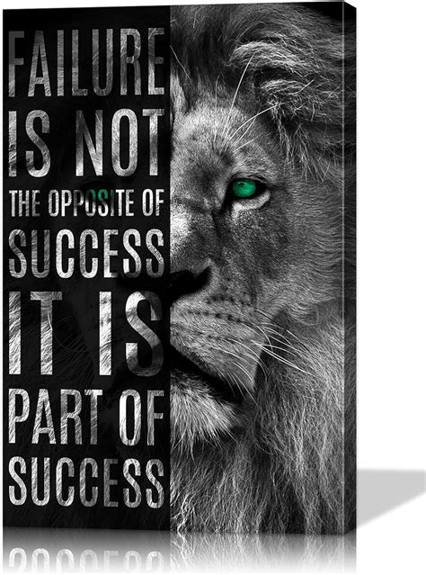 Inspirational Wall Art Lion Success Poster Office Decorations For Work Motivational