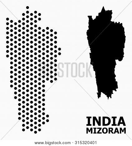 Dotted Map Mizoram Vector Photo Free Trial Bigstock