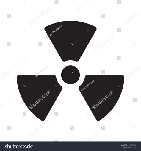 Radioactive Symbol Icon Nuclear Radiation Warning Stock Vector (Royalty ...