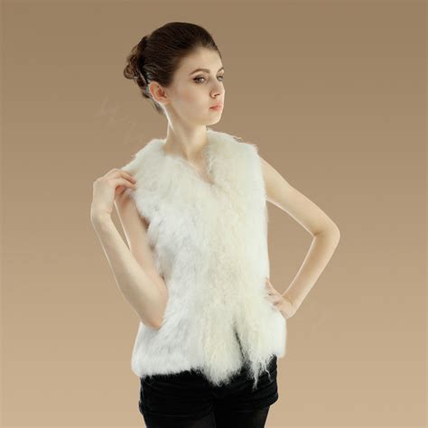 Buy Wholesale Genuine Knitted Rabbit Fur Vest With Delicate Mongolia