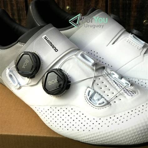 Calzado Zapato Zapatilla Championes Ruta Shimano Rc702 Carbono Blanca