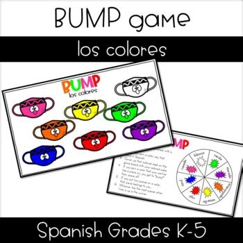 Spanish Colors Bump Mask Edition By Teacher S Tienda Tpt