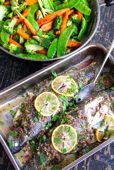 Baked Whole Rainbow Trout Recipes Jamie Oliver Bryont Rugs And Livings