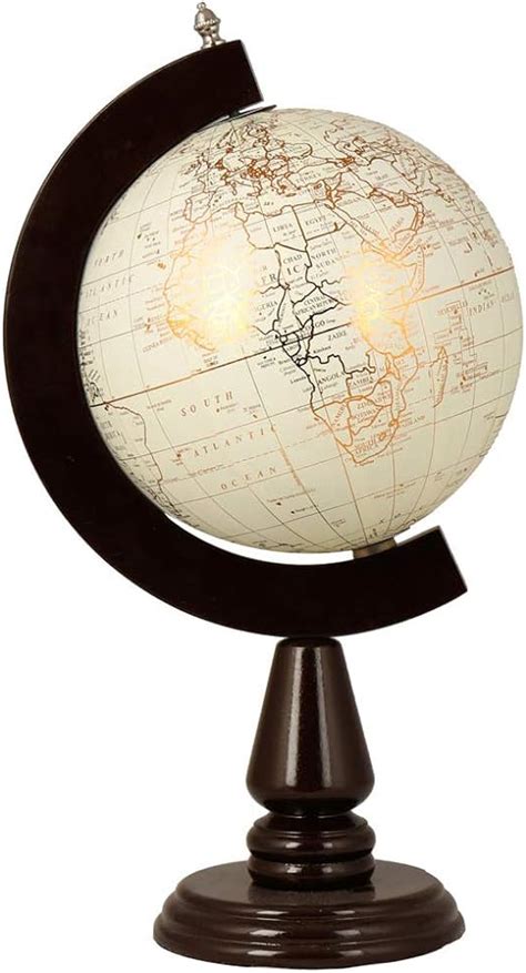 Antique Vintage Style Globe Wooden Decorative World Map Planet Br70