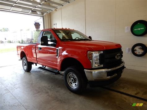 2019 Race Red Ford F250 Super Duty Xl Regular Cab 4x4 129697316