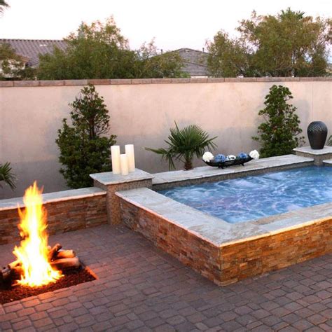 Jacuzzi Fire Pit Hot Tub Backyard Backyard Fire Small Backyard Pools