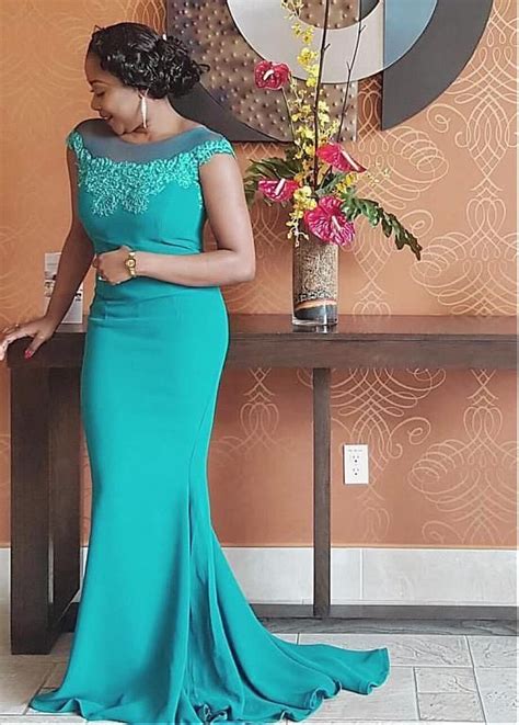 African Mermaid Long Bridesmaid Dresses 2019 Styles 2d