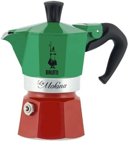 Bialetti 5650 Caffettiera da caffè Moka Express Colore Verde Rosso