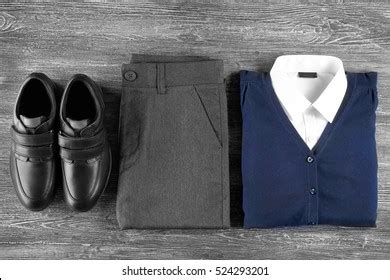 School Uniform On Wooden Background Stock Photo 524293201 | Shutterstock