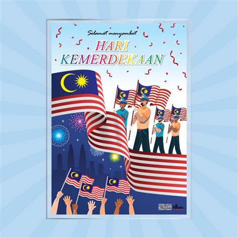 A4 Laminated Poster Info Sejarah History Hari Kebangsaan Malaysia