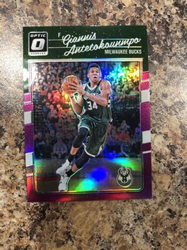 2016 17 Panini Donruss Optic Purple Holo Prizm Giannis Antetokounmpo 5