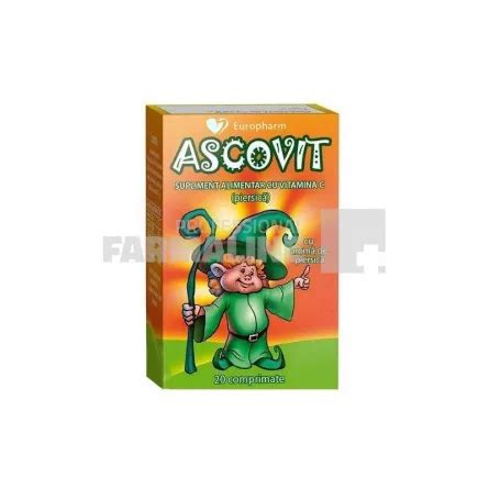 Ascovit Cu Aroma De Piersica 100 Mg 20 Comprimate La Pret Mic Pfarma Ro