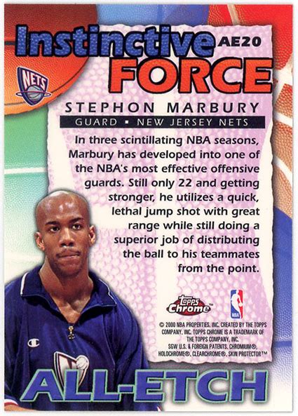 代購代標第一品牌樂淘letaoNETS ステフォンマーブリーSTEPHON MARBURY 1999 00 TOPPS CHROME