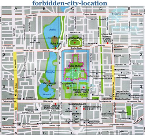 Forbidden City Tourist Map - Forbidden City • mappery