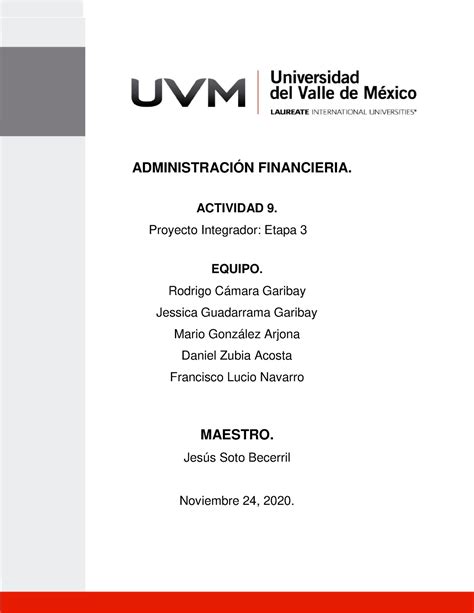 A Rcg Apuntes De Uvm Administraci N Financieria Actividad