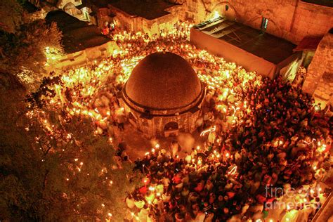 Jerusalem, Holy light ceremony 4 Photograph by Harel Stanton