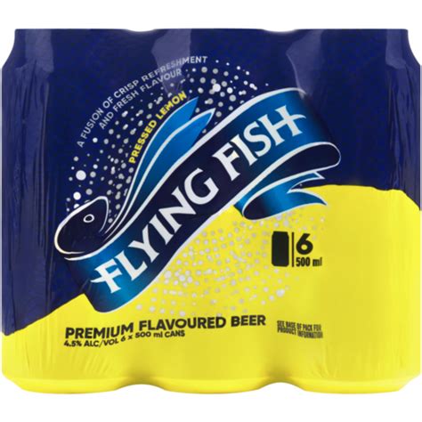 Flying Fish Pressed Lemon Flavoured Beer Cans 6 x 500ml | Beer | Beer ...