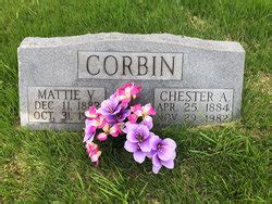 Chester Arthur Corbin Sr M Morial Find A Grave