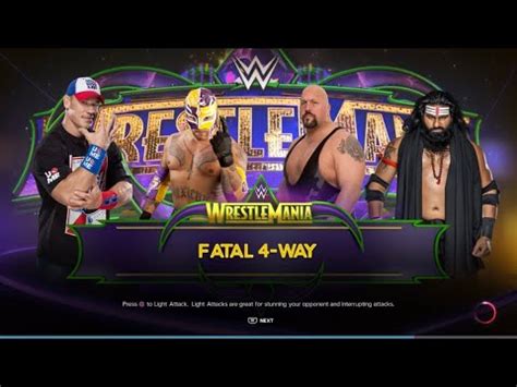 WWE 2K23 JOHN CENA VS BIG SHOW VS REY MYSTERIO VS VEER MAHAAN YouTube