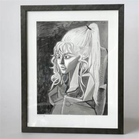 Pablo Picasso Portrait Of Sylvette David 21 Signed By Sylvette David — Eco Editions