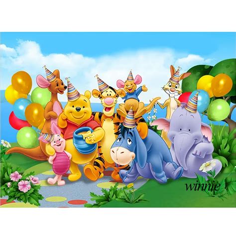 Winnie The Pooh 1st Birthday Wallpaper