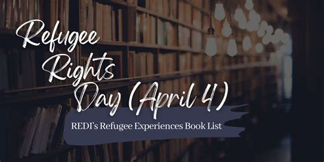 REDI’s Refugee Experiences Book List - Respectful Environments, Equity, Diversity & Inclusion