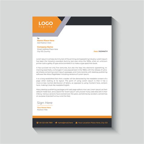 Letterhead design template 23857827 Vector Art at Vecteezy