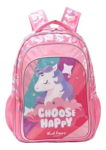 Mochila Primaria Nena 18 Unicornio Escolar Fuerte Diseño de la tela